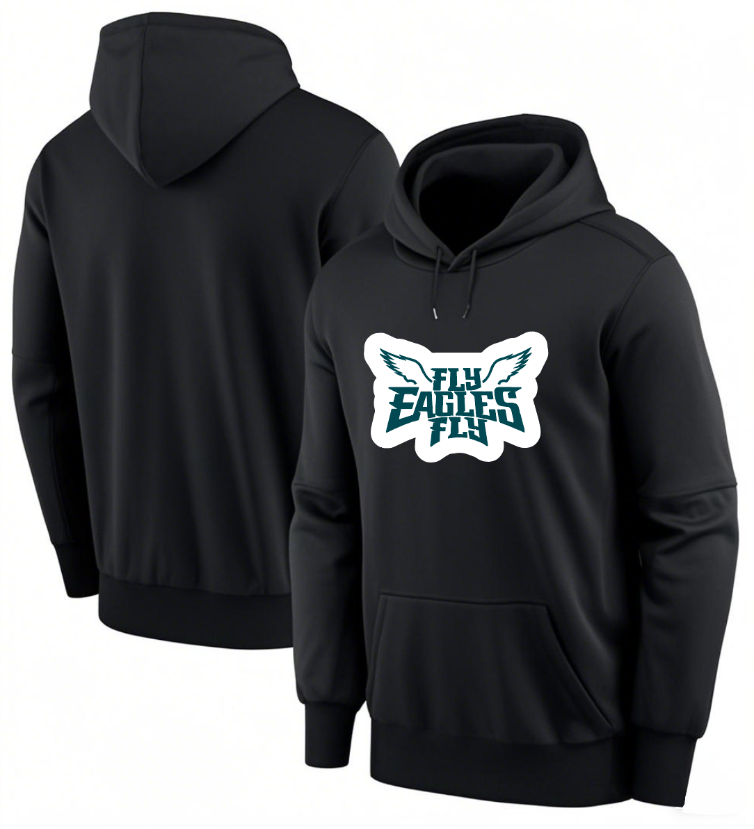 Men 2025 Philadelphia Eagles black hoodie style 2